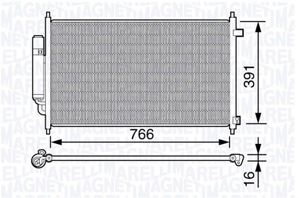 MAGNETI MARELLI kondensatorius, oro kondicionierius 350203661000